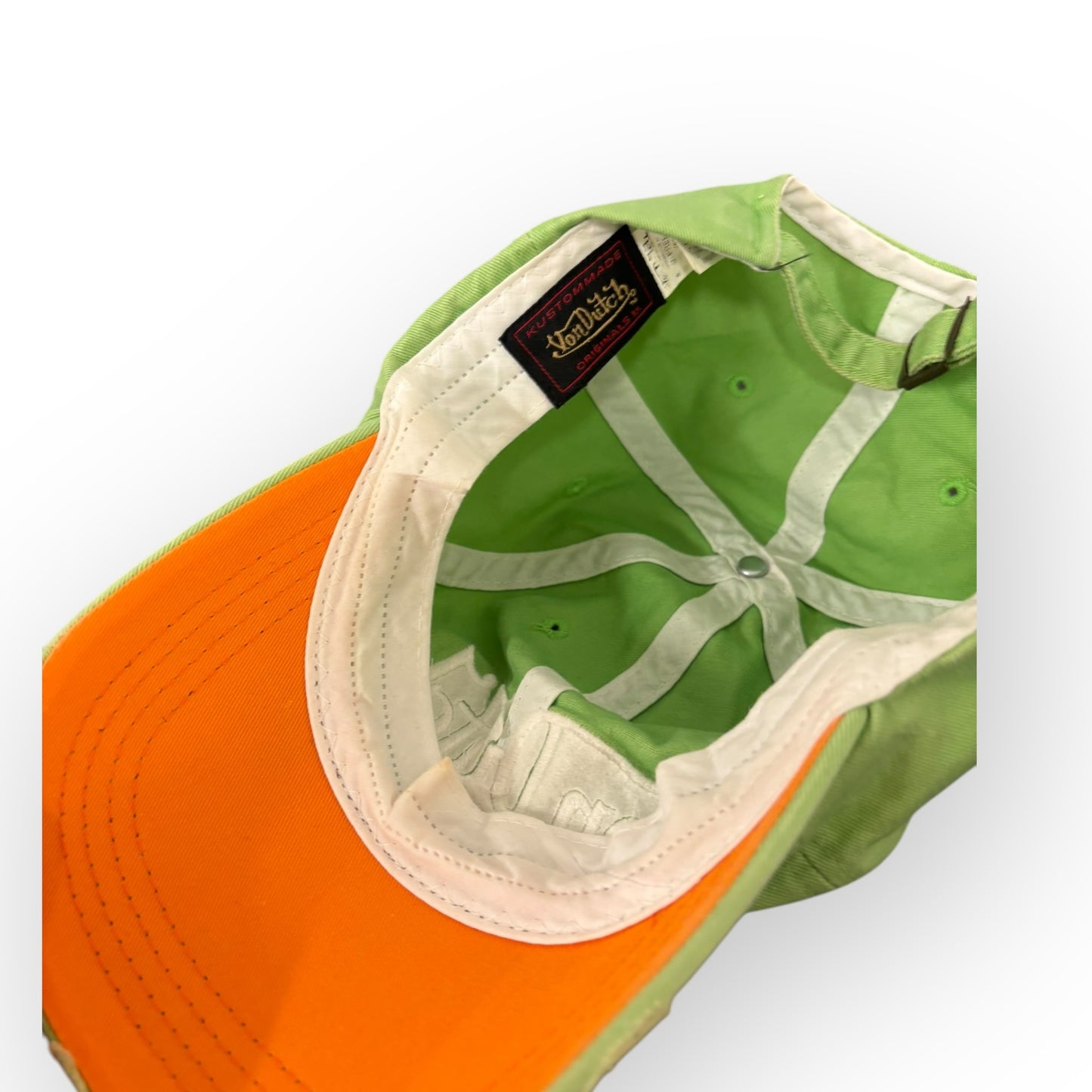 Green and White Vintage Von Dutch Hat