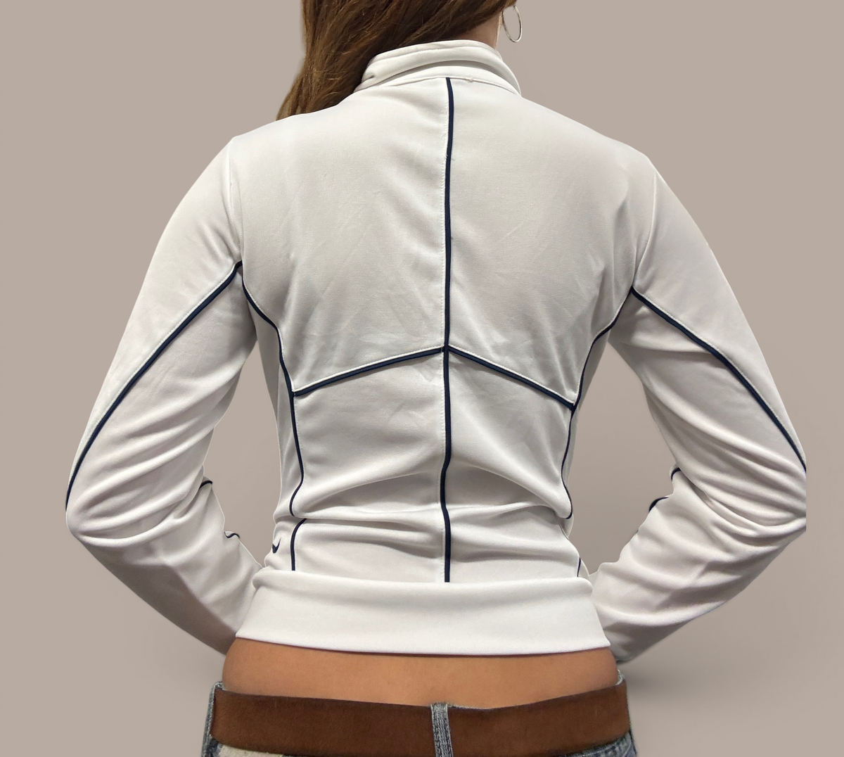 nike white zip women's