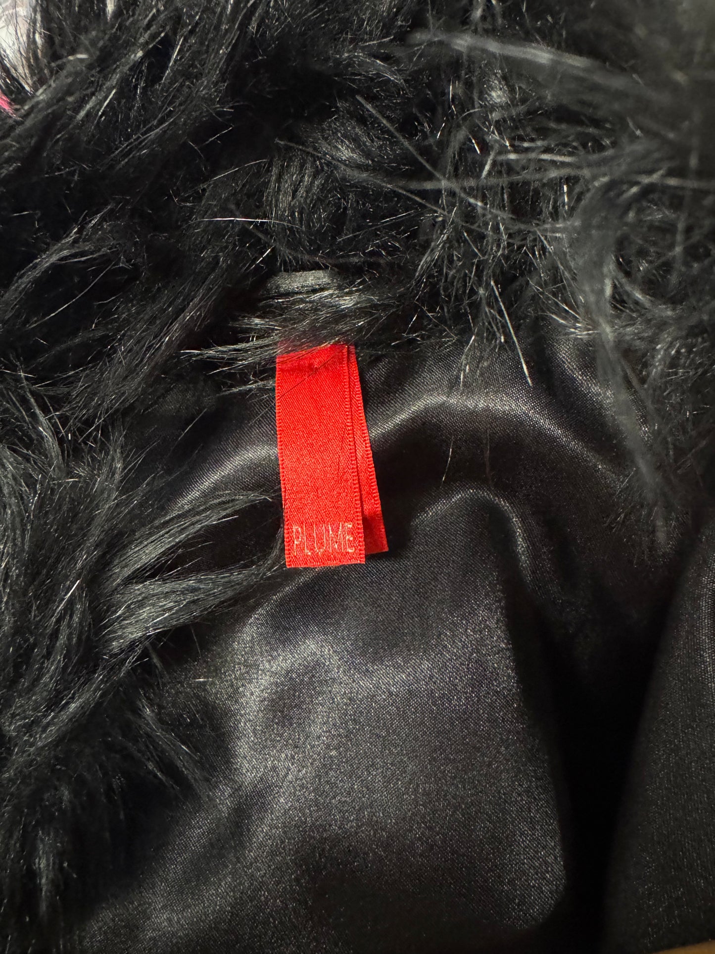 Vintage Plume Black Fur Vest