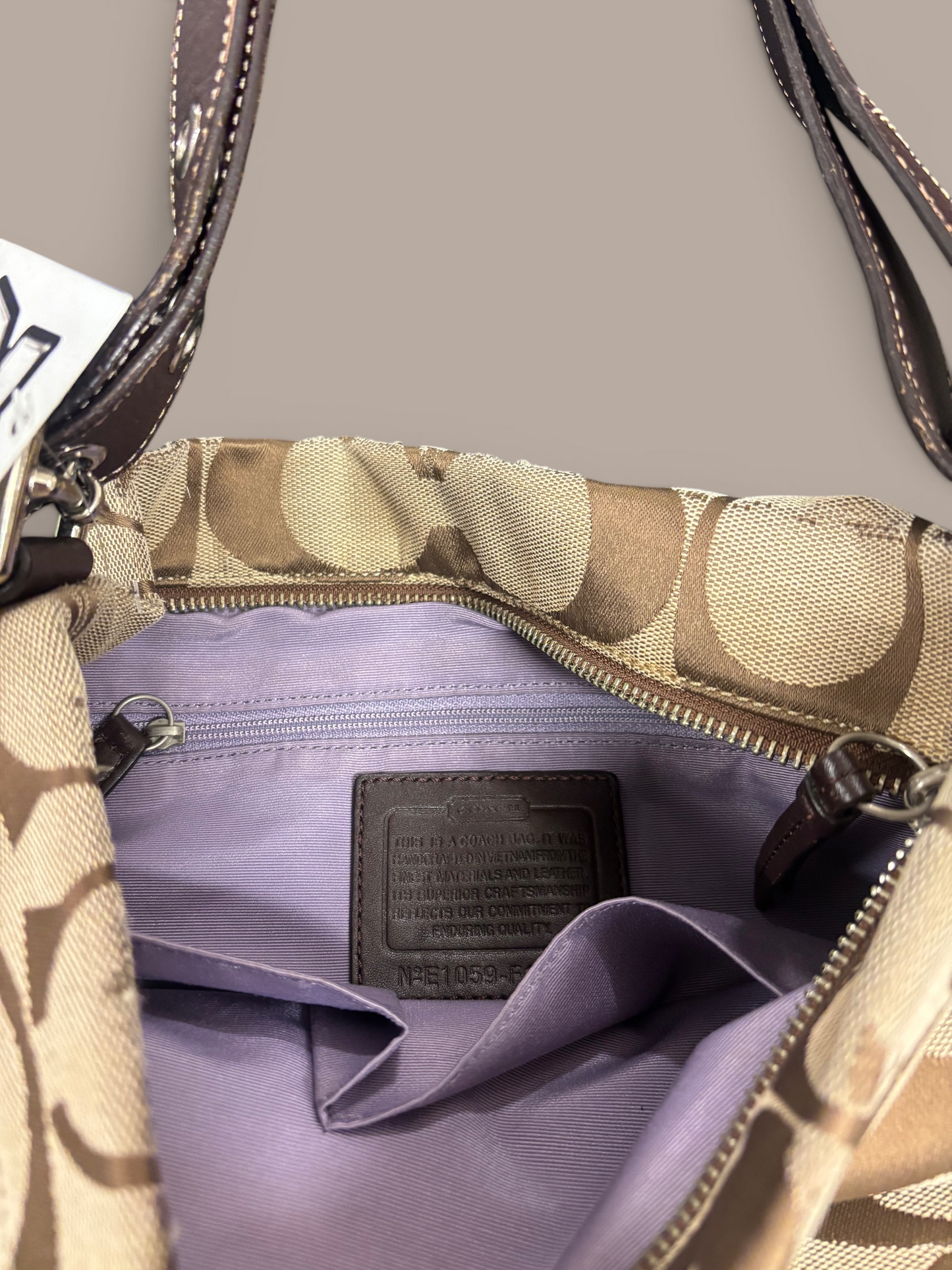 brown shoulder coach bag