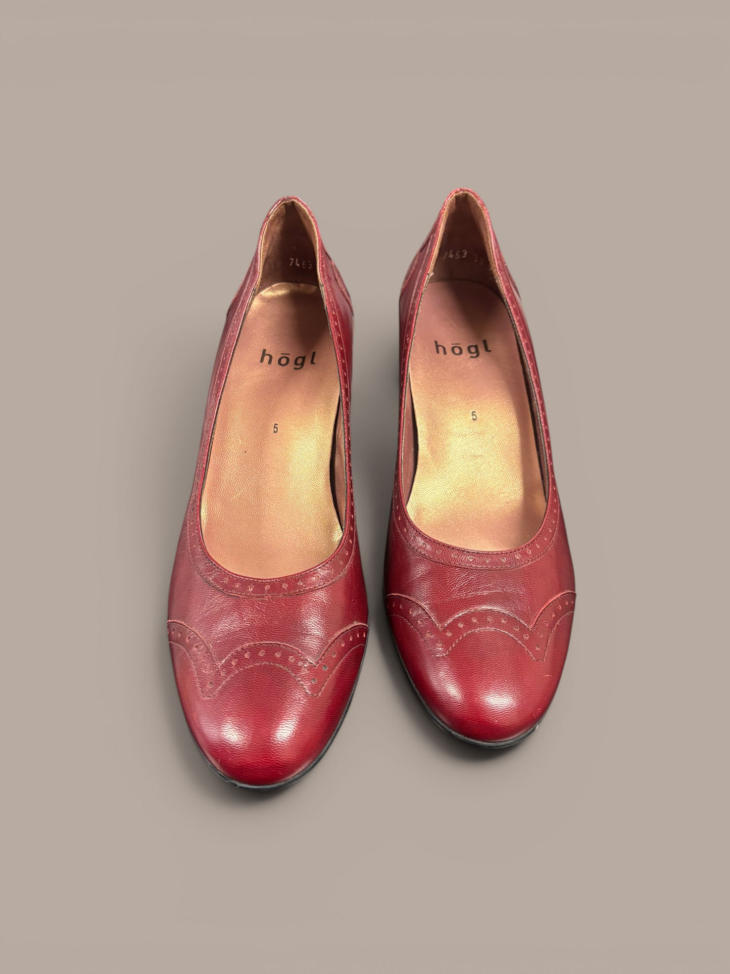 hogl red leather heels