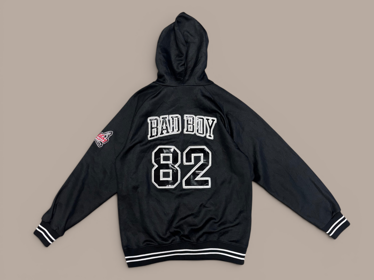 bad boy vintage mens black graphic zip up