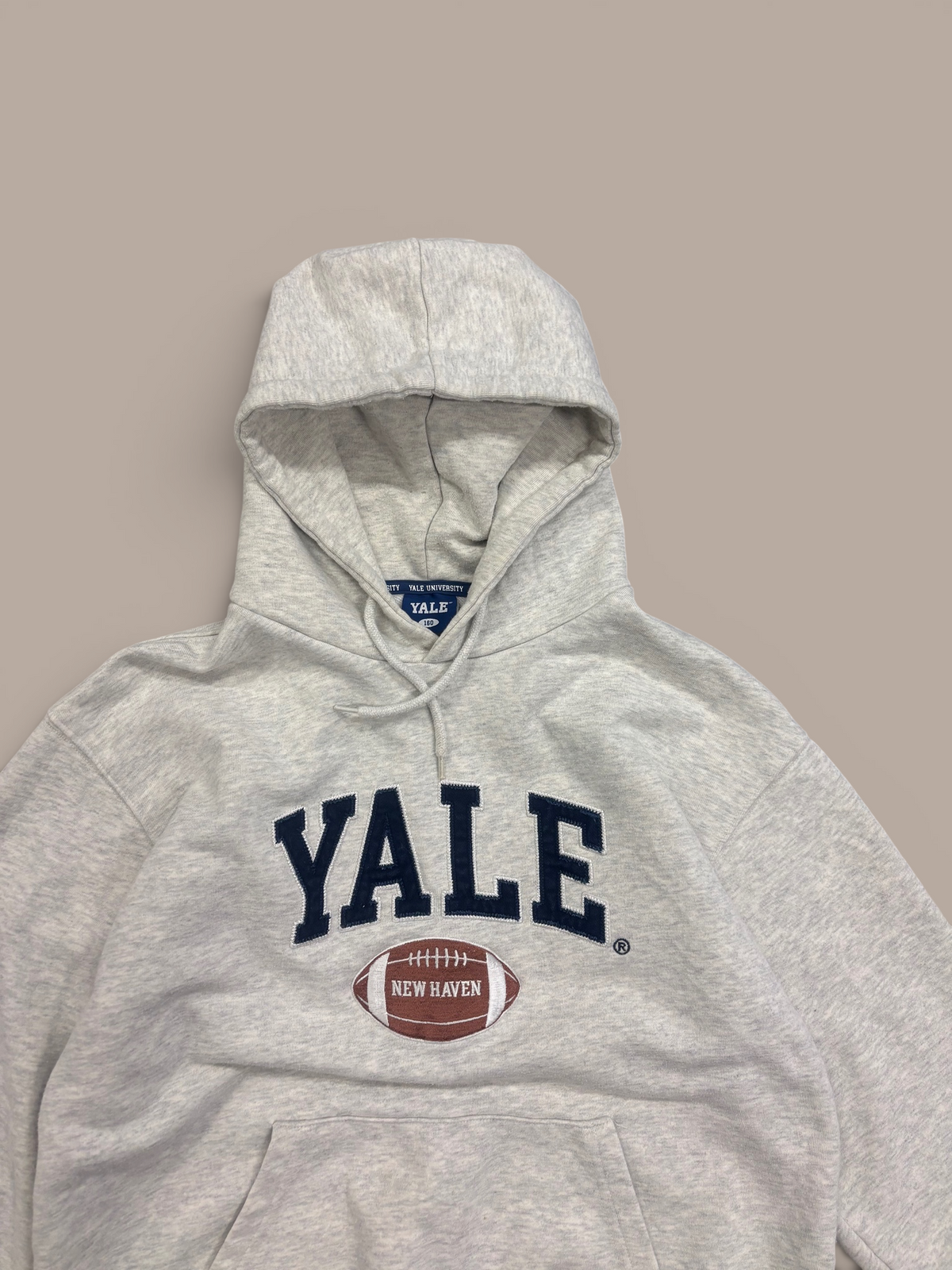 yale vintage hoodie grey