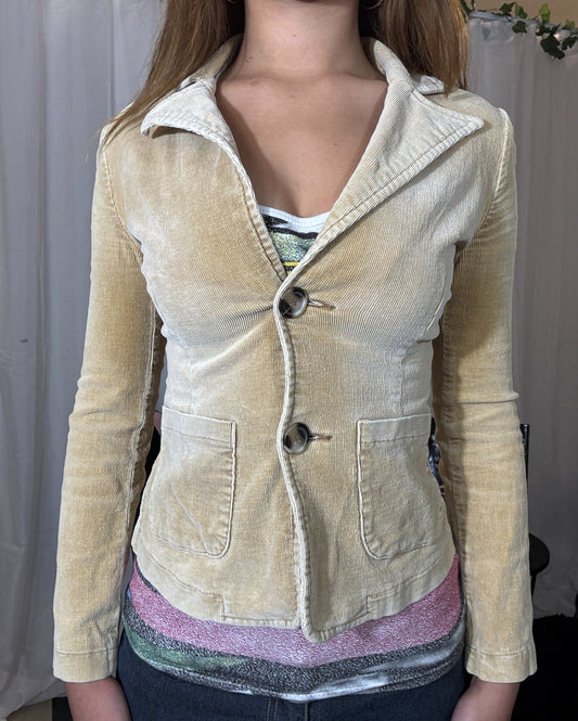 Bebe Vintage Corduroy Beige Jacket