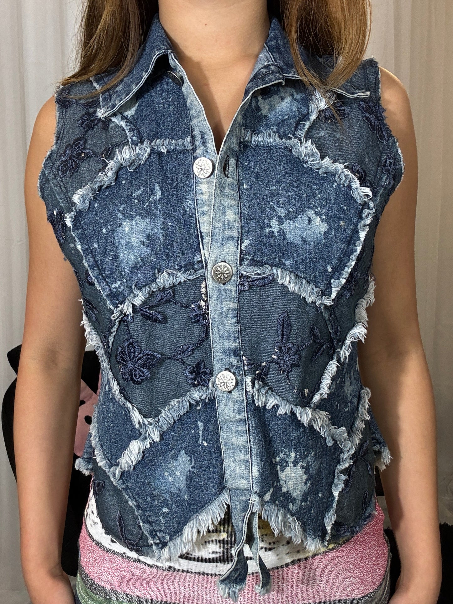 Trademark Vintage Patchwork Denim Vest