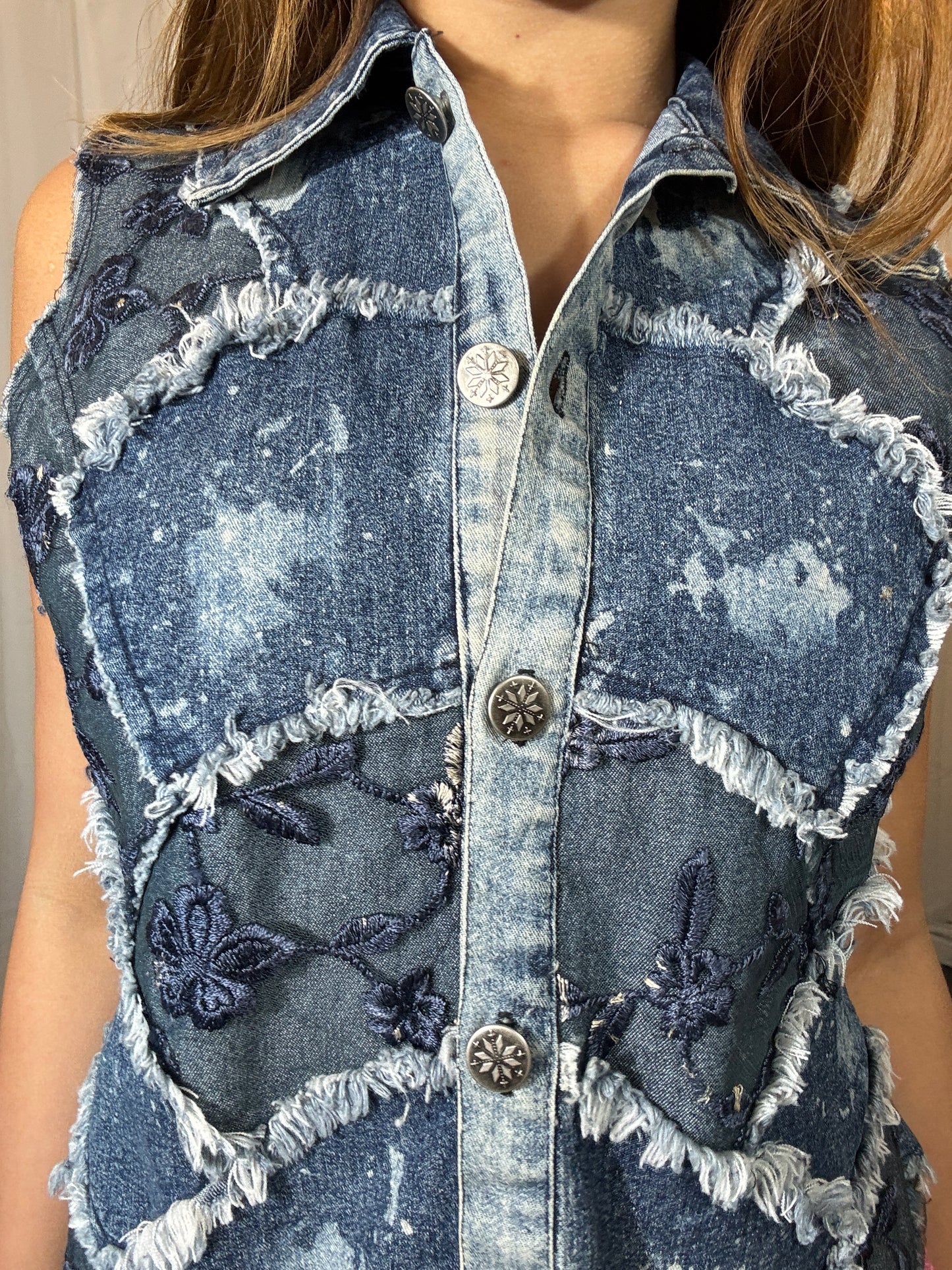 Trademark Vintage Patchwork Denim Vest