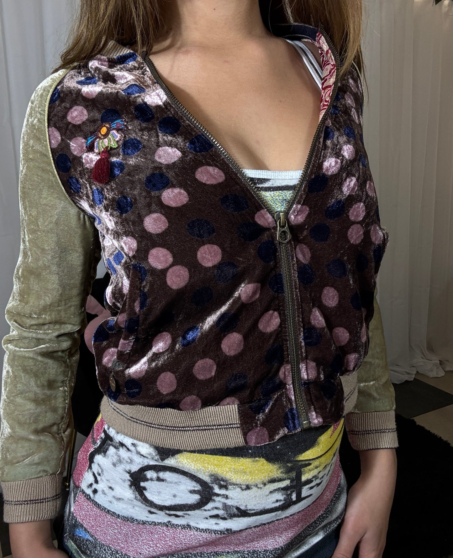 Scotch & Soda RARE 90s velour zip up jacket