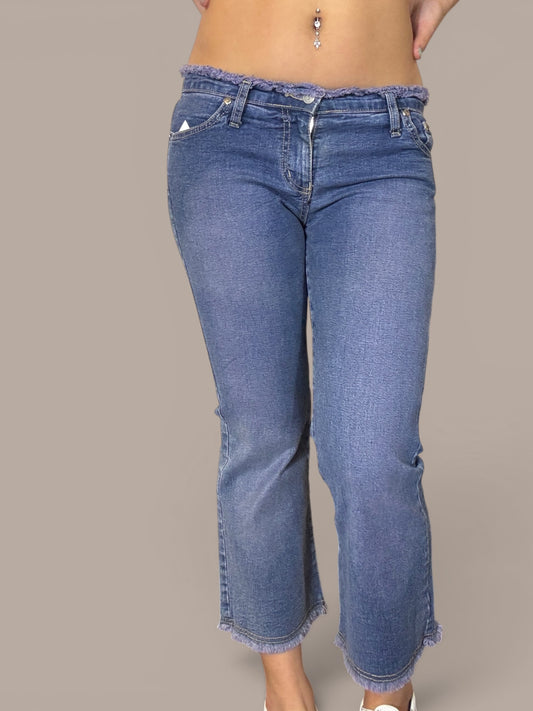 grip denim jeans purple edges