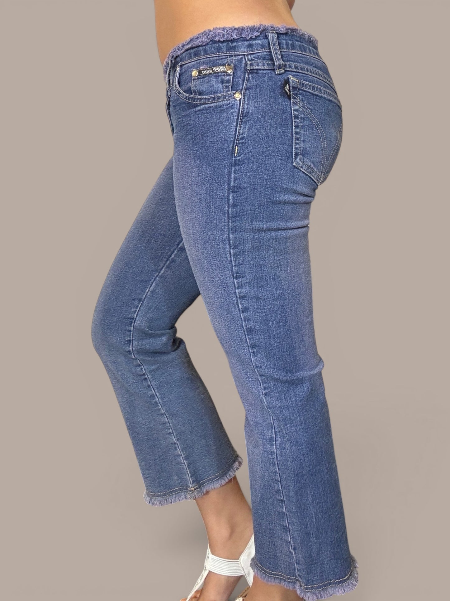 grip denim jeans purple edges