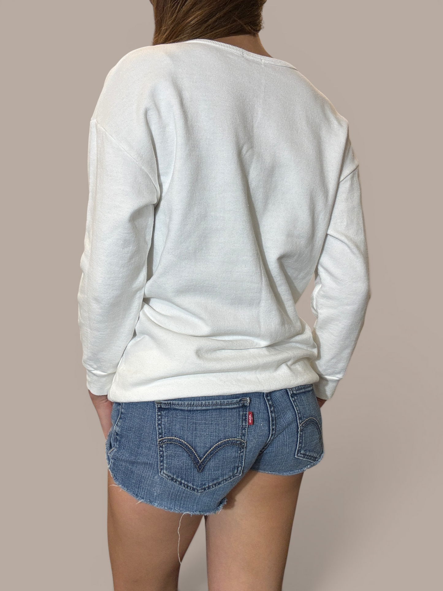 hysteric rep white graphic jumper