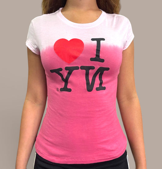 nyc pink washed shirt women's