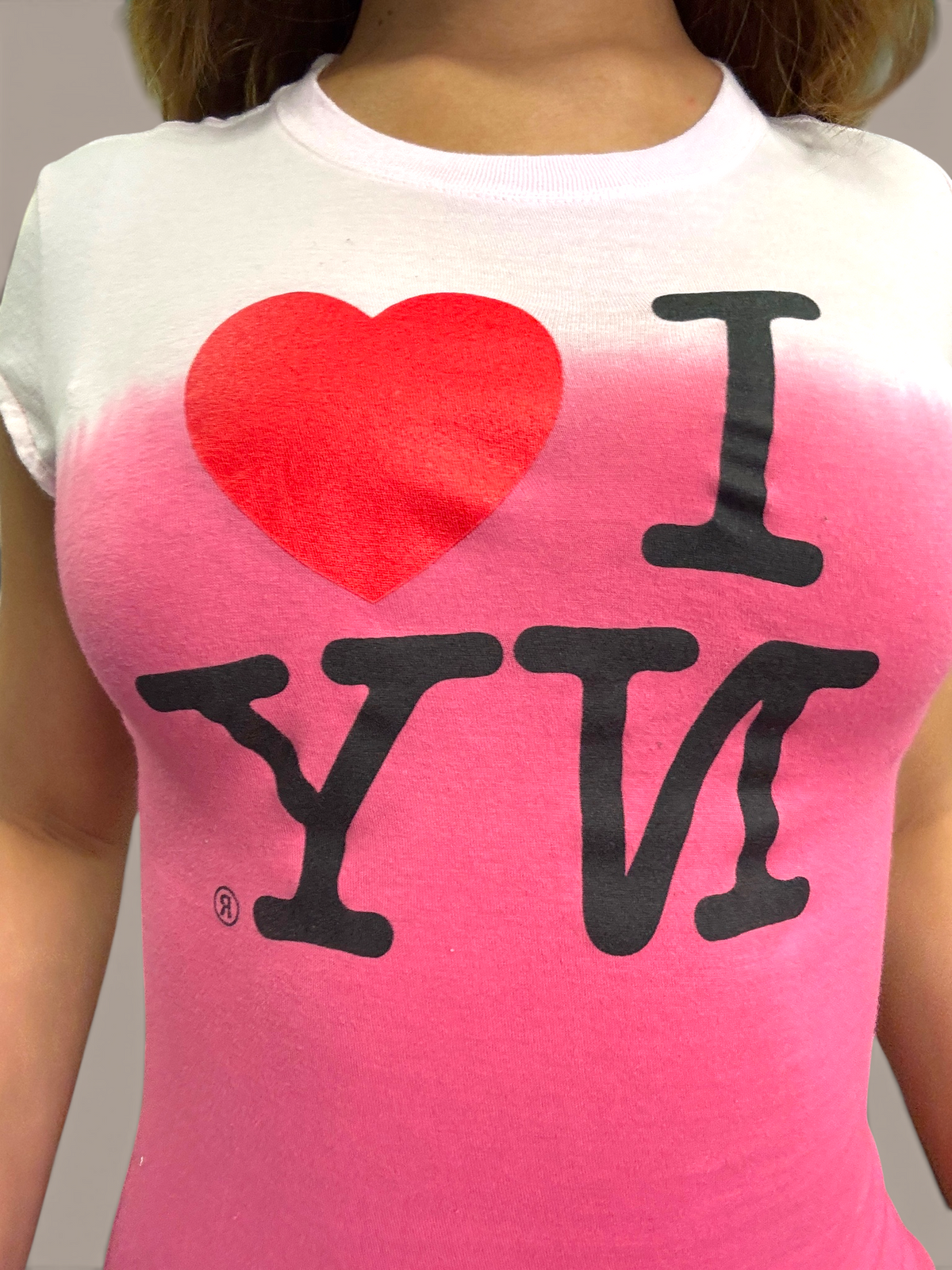 nyc pink washed shirt women's