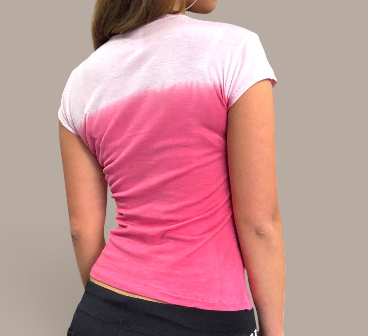 nyc pink washed shirt women's
