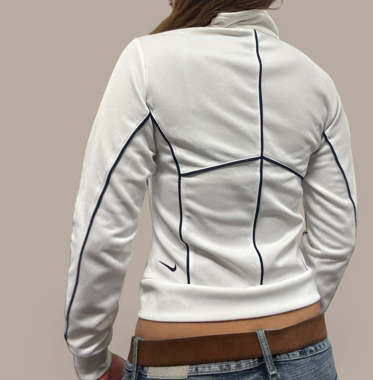 nike white zip women's