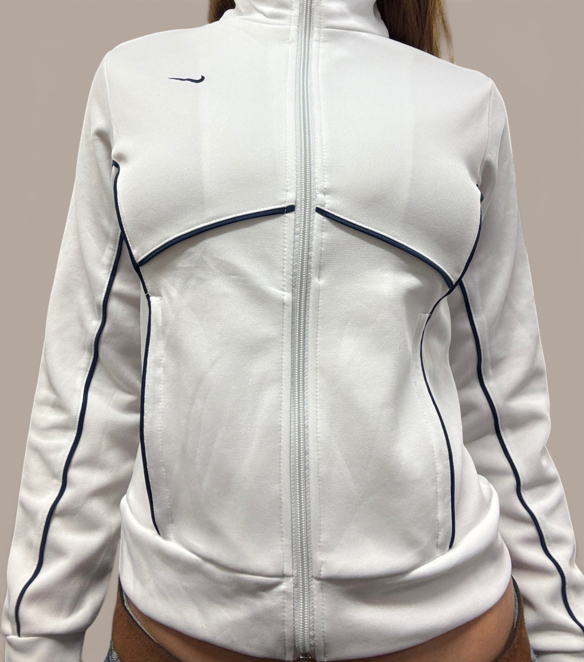 nike white zip women's