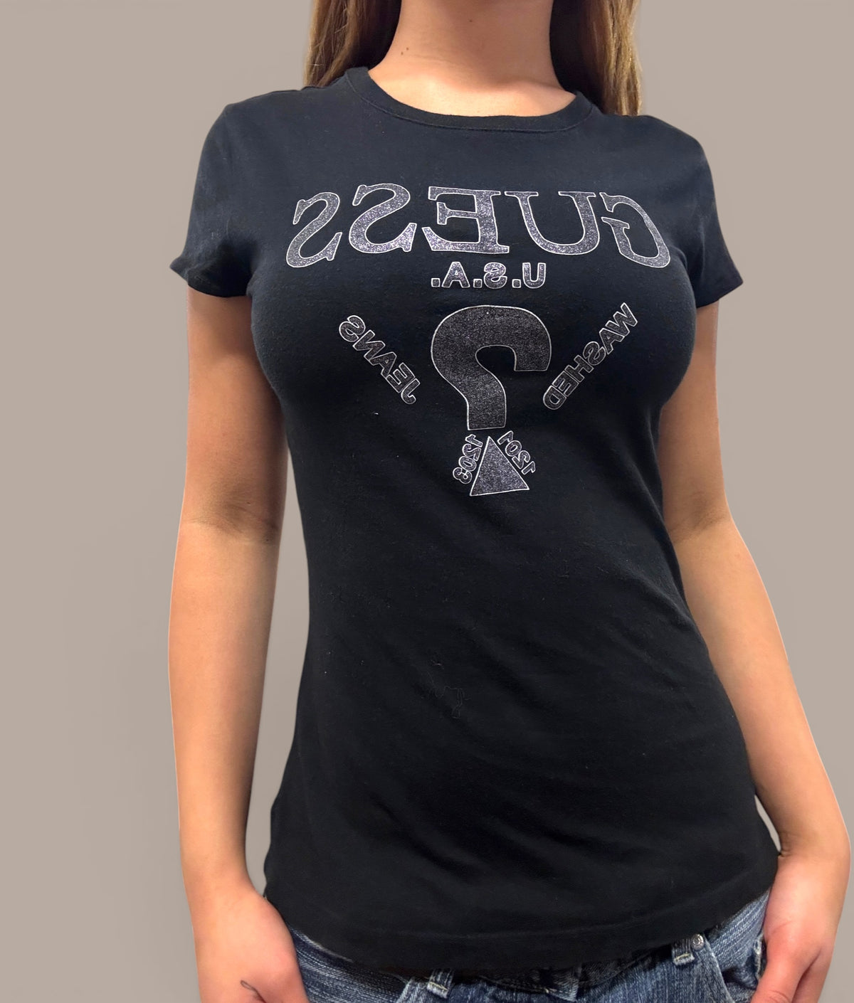 guess black fitted women top