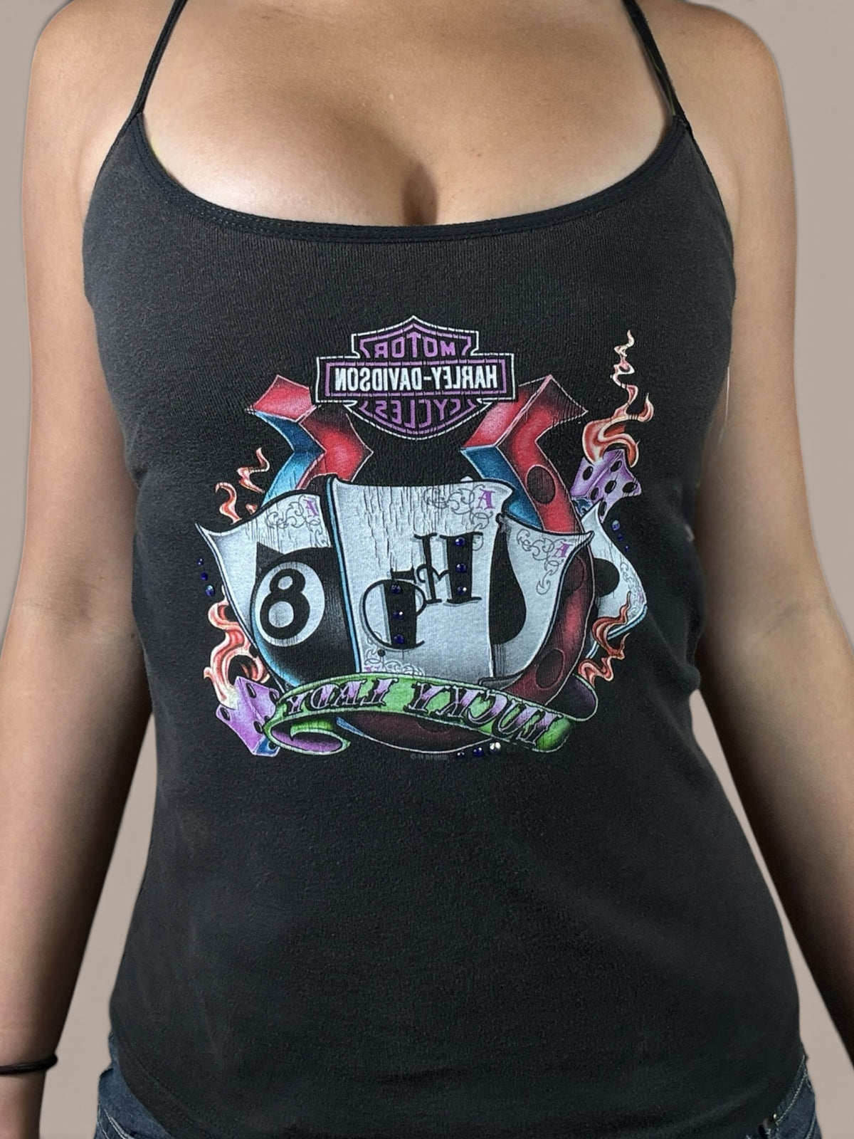 Harley Davidson black graphic tank