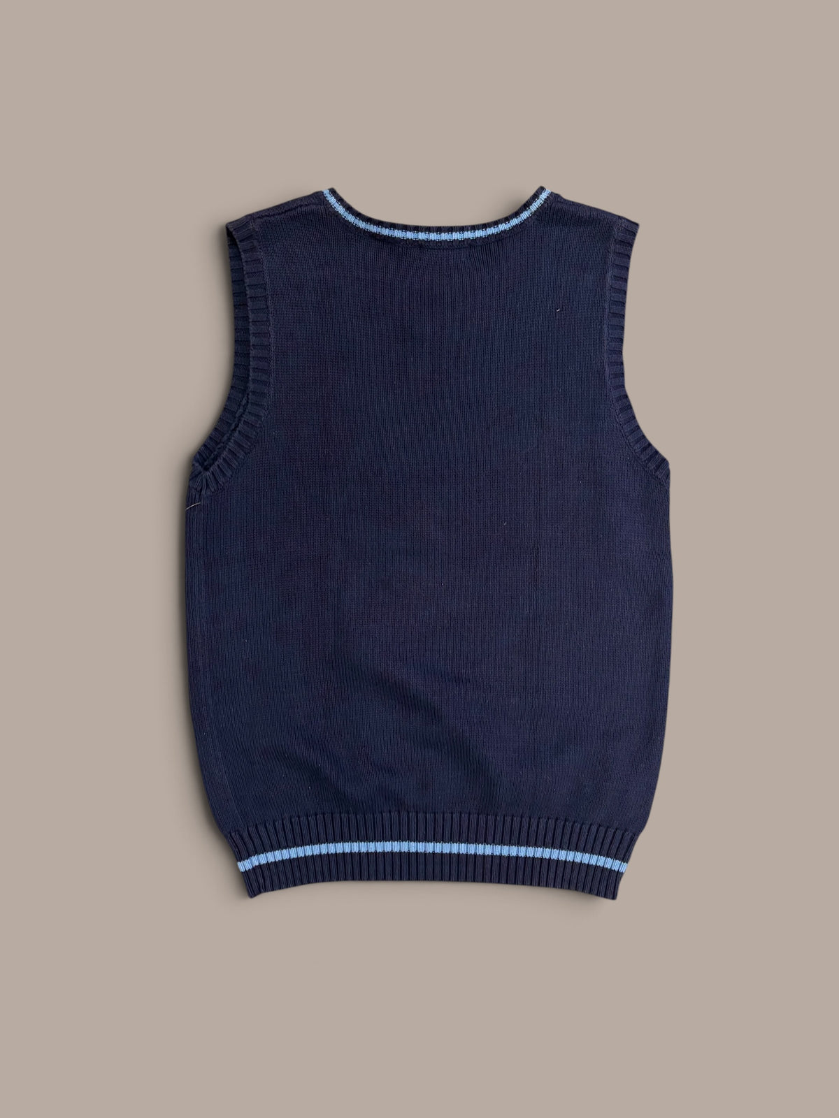 polo navy blue vest knitted