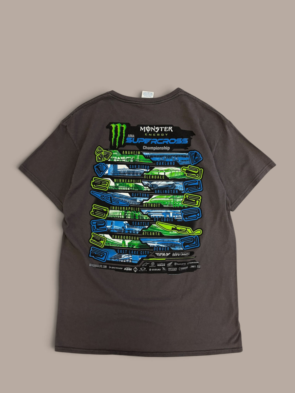 monster graphic brown vintage shirt