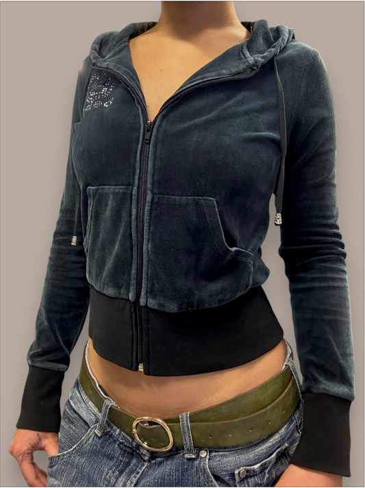 Navy blue Bebe zip up hoodie