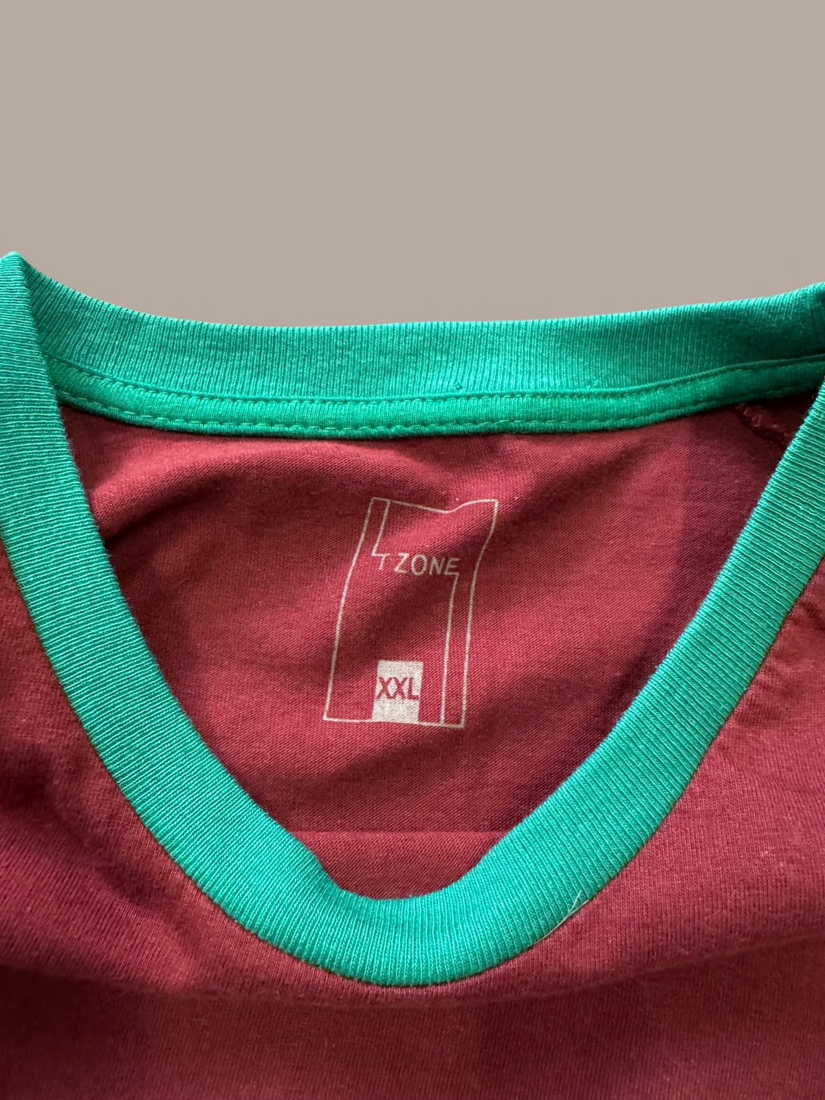 T-Zone burgundy mens sports shirt