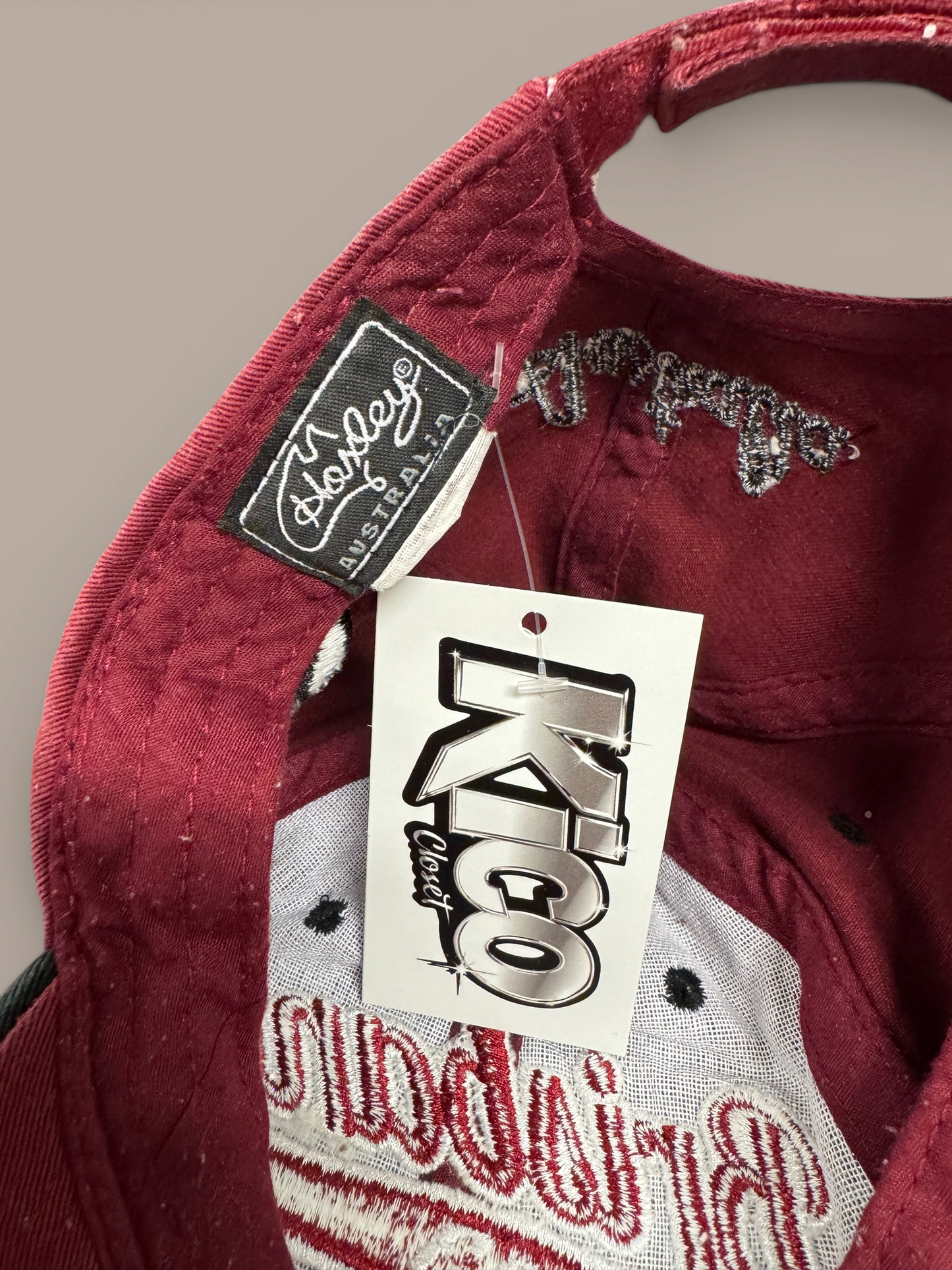 bloxley vintage red and grey brisbane cap