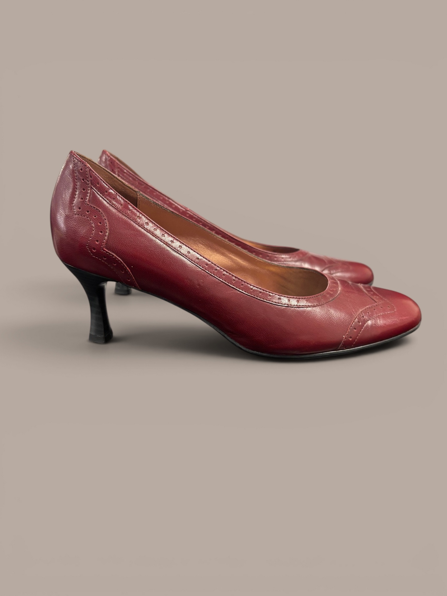 hogl red leather heels