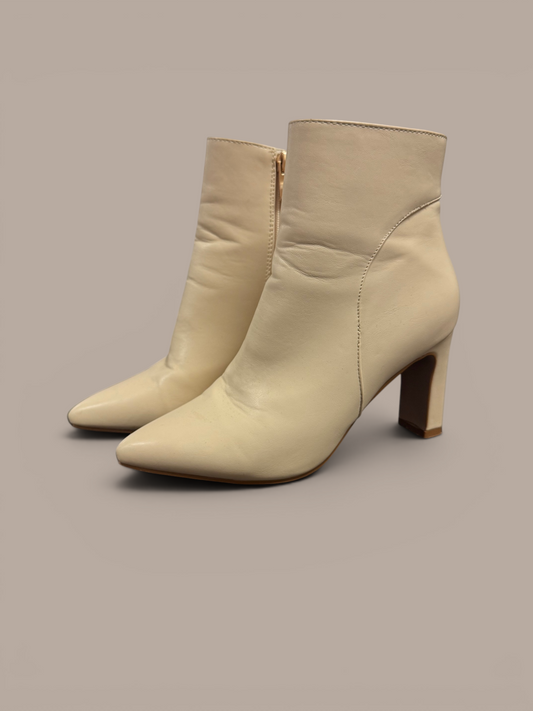 billion beige heeled boot