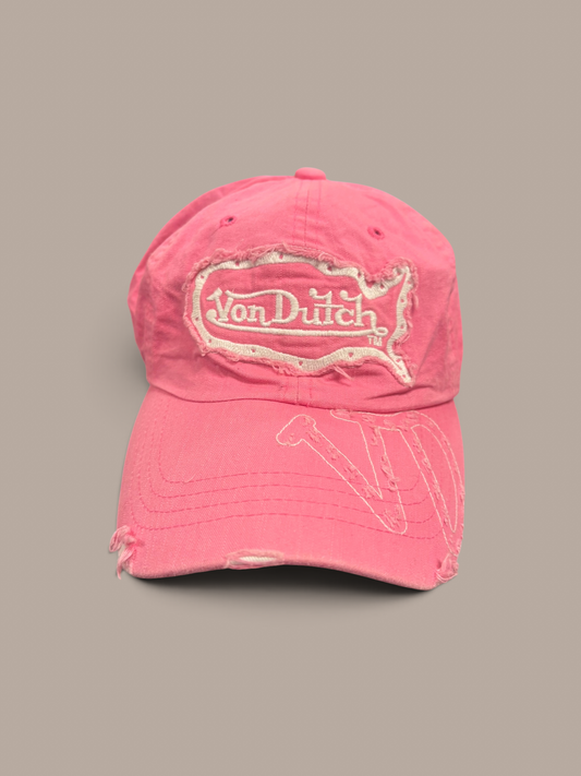 von dutch cap pink with white detailing