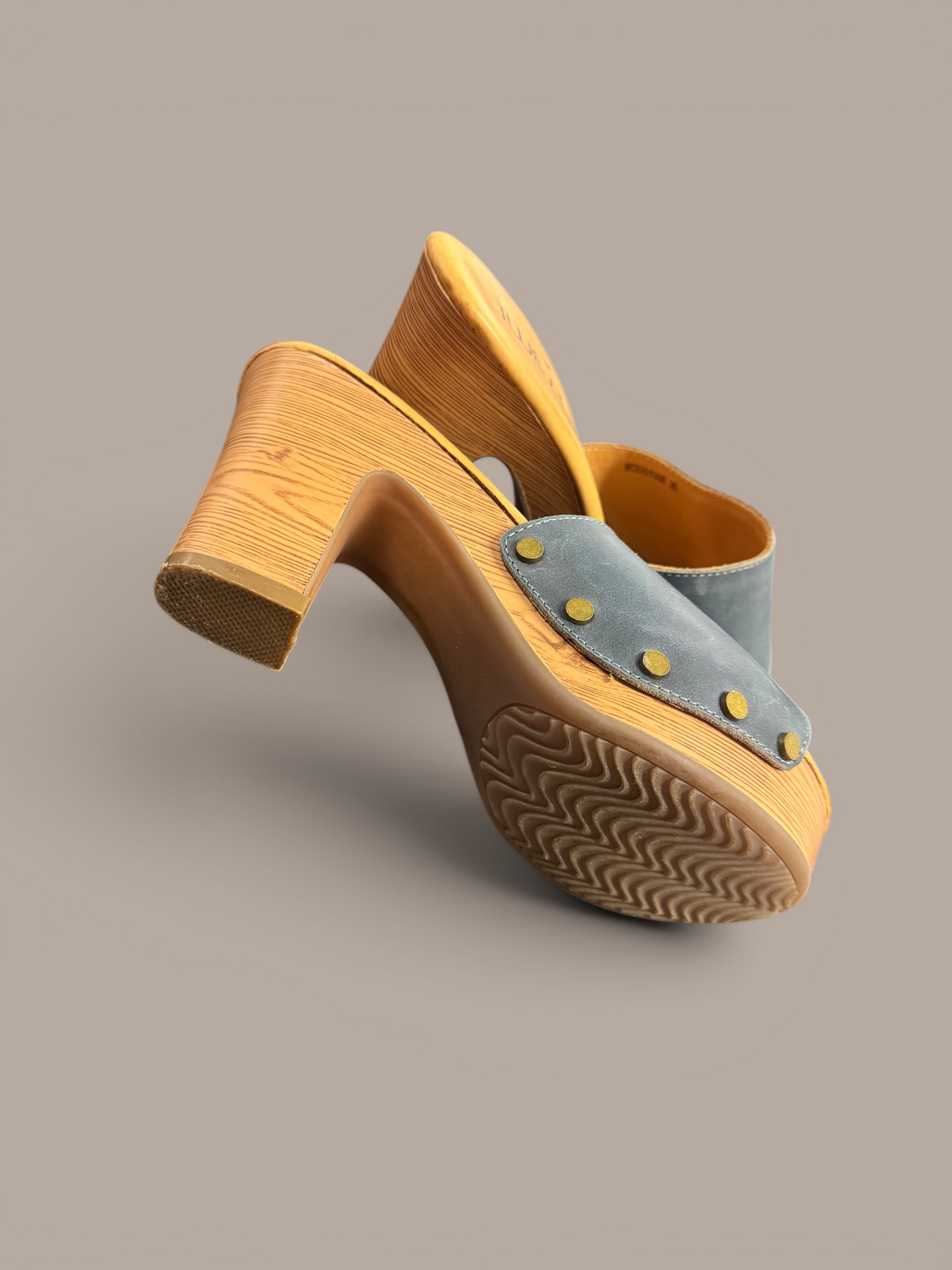 Jwest wooden chunky heels