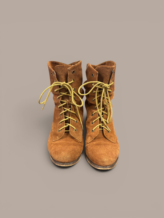 vintage suede leather boots