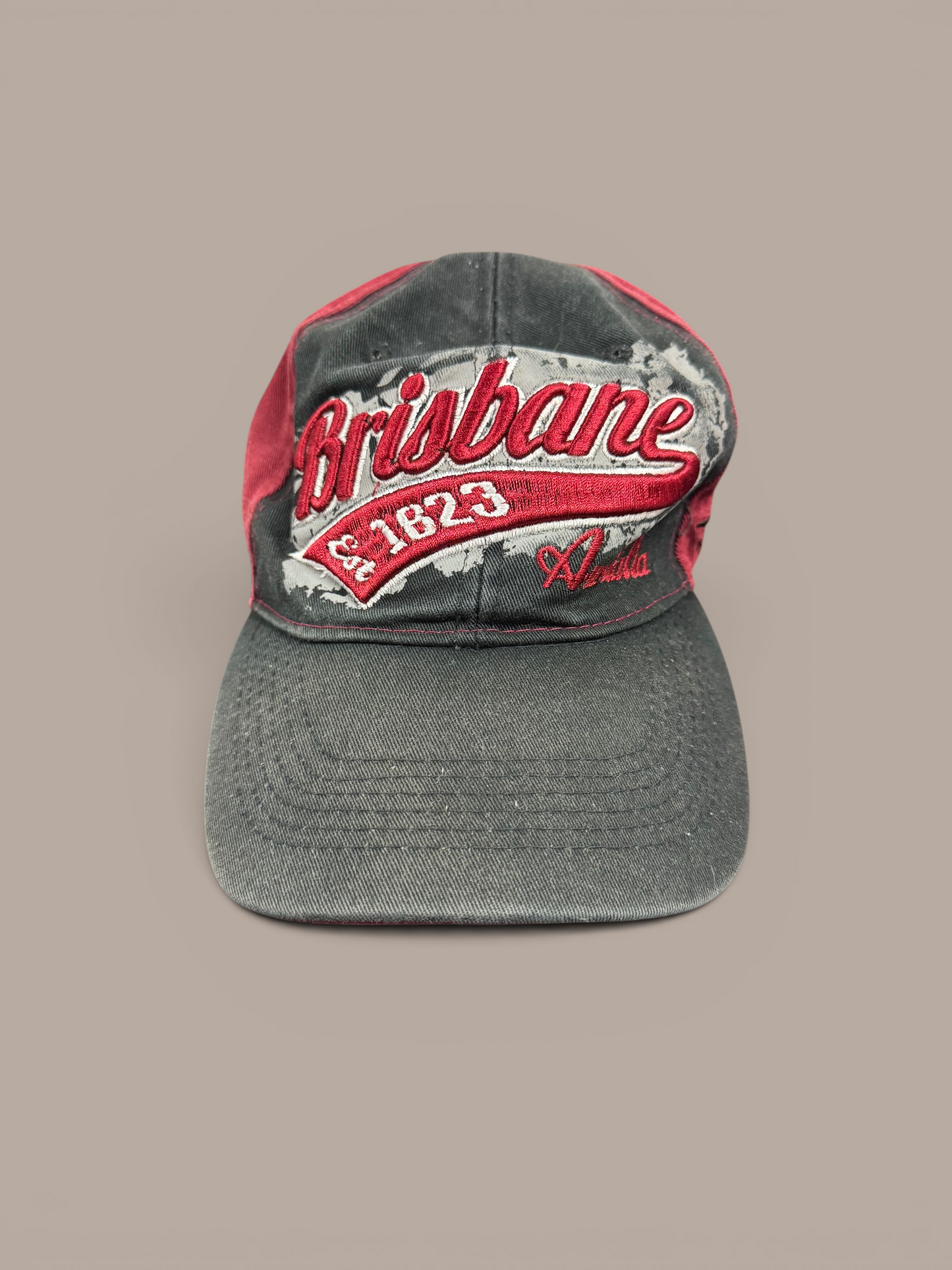 bloxley vintage red and grey brisbane cap