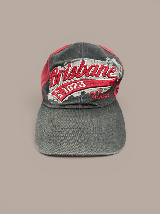 bloxley vintage red and grey brisbane cap