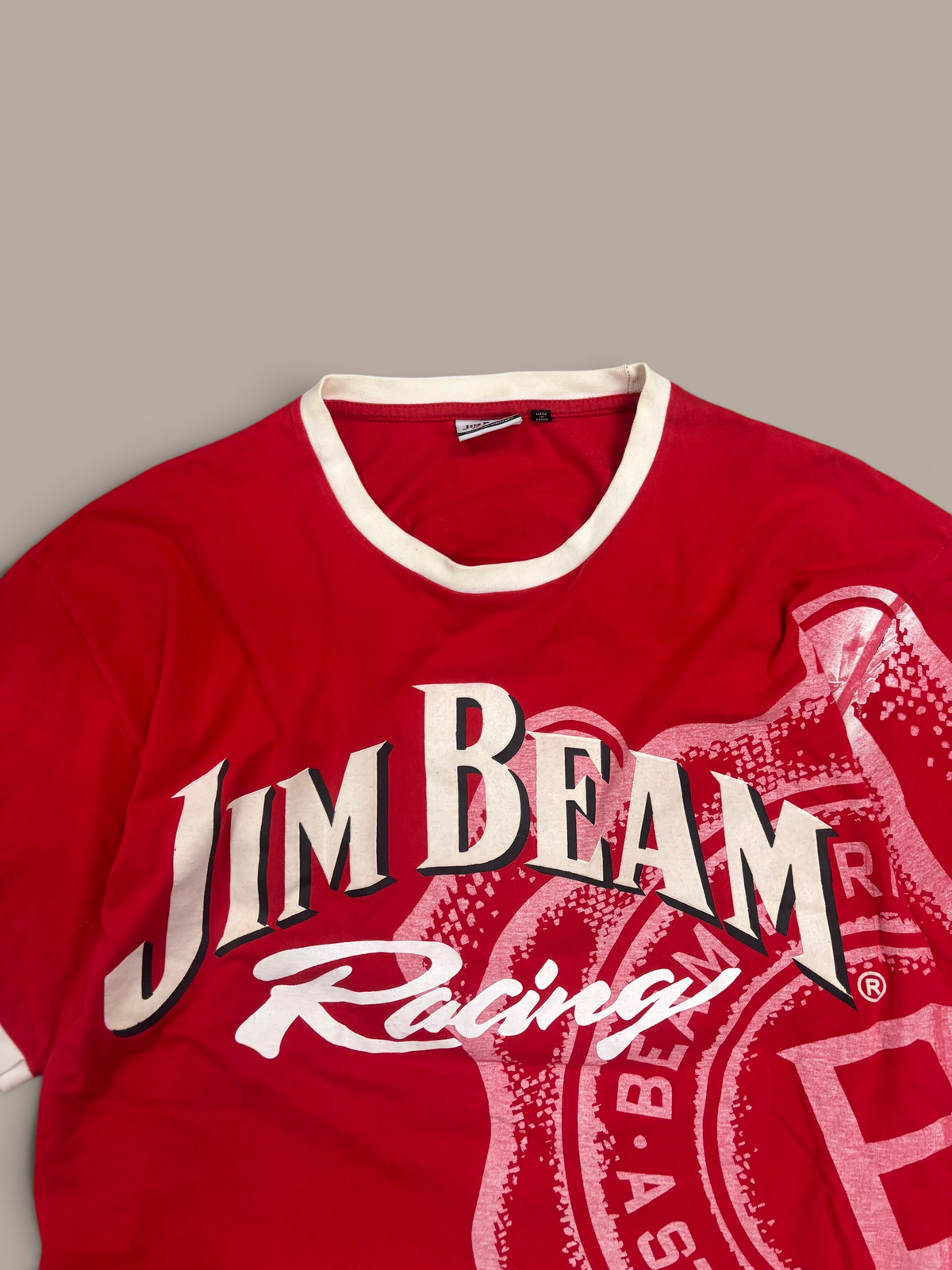 Jim bean red mens graphic shirt