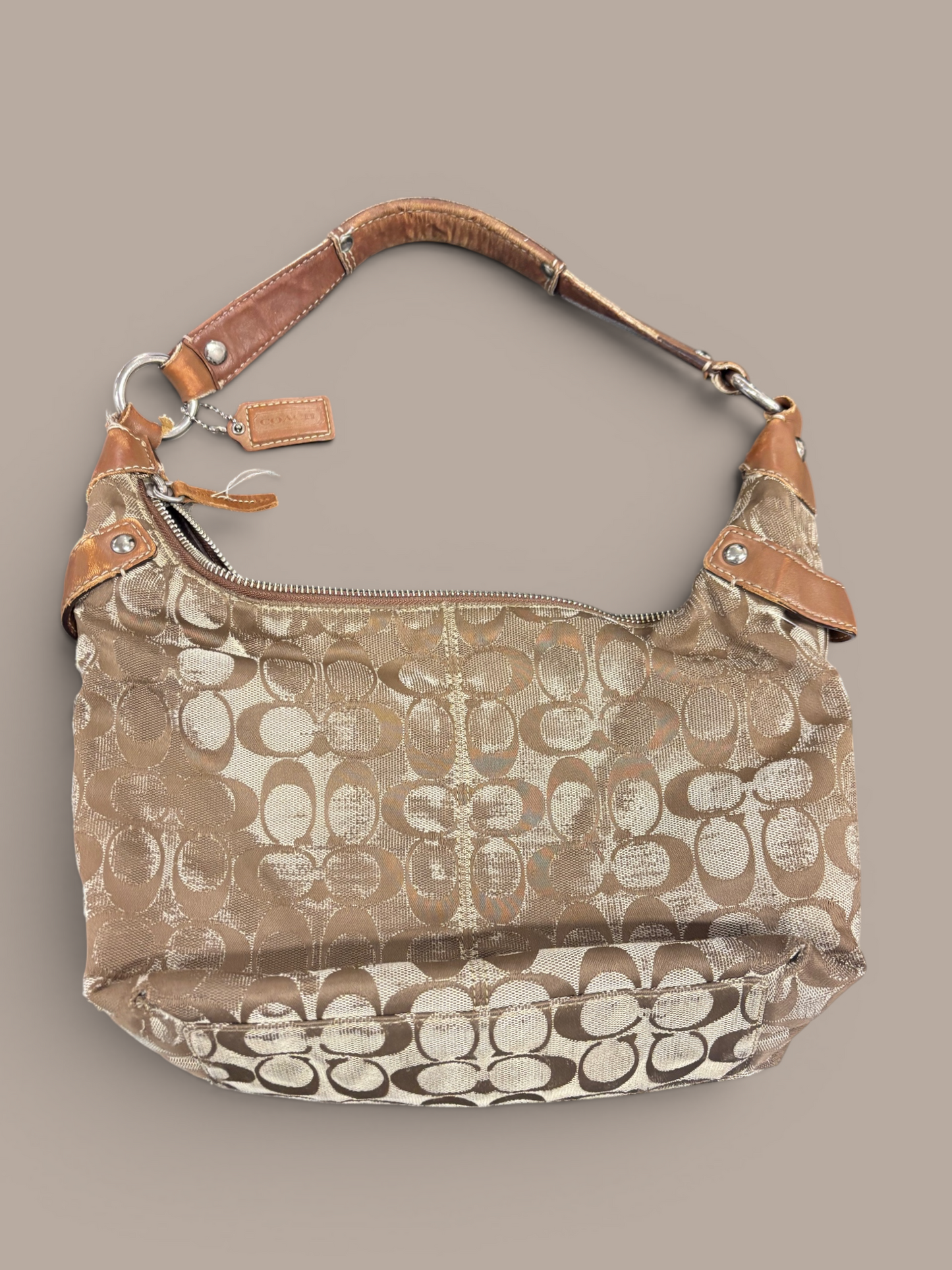 brown shoulder coach bag