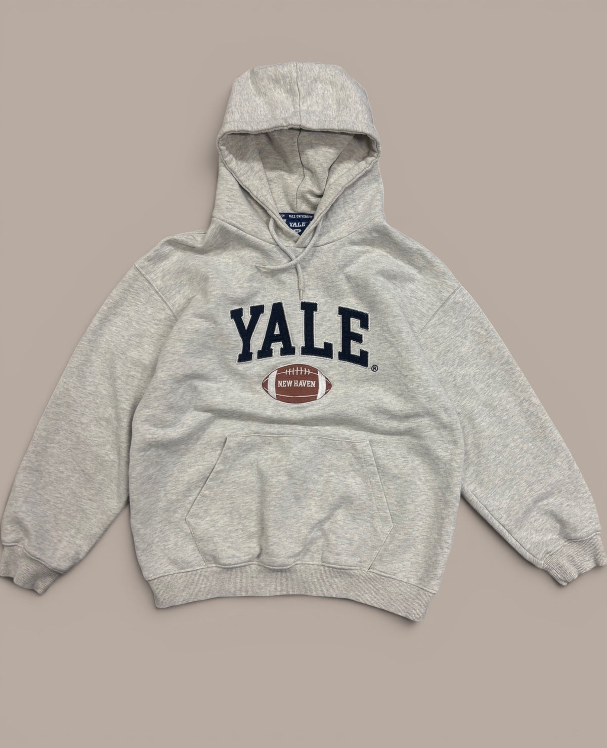 yale vintage hoodie grey