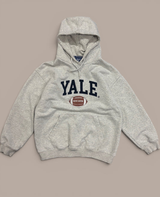 yale vintage hoodie grey