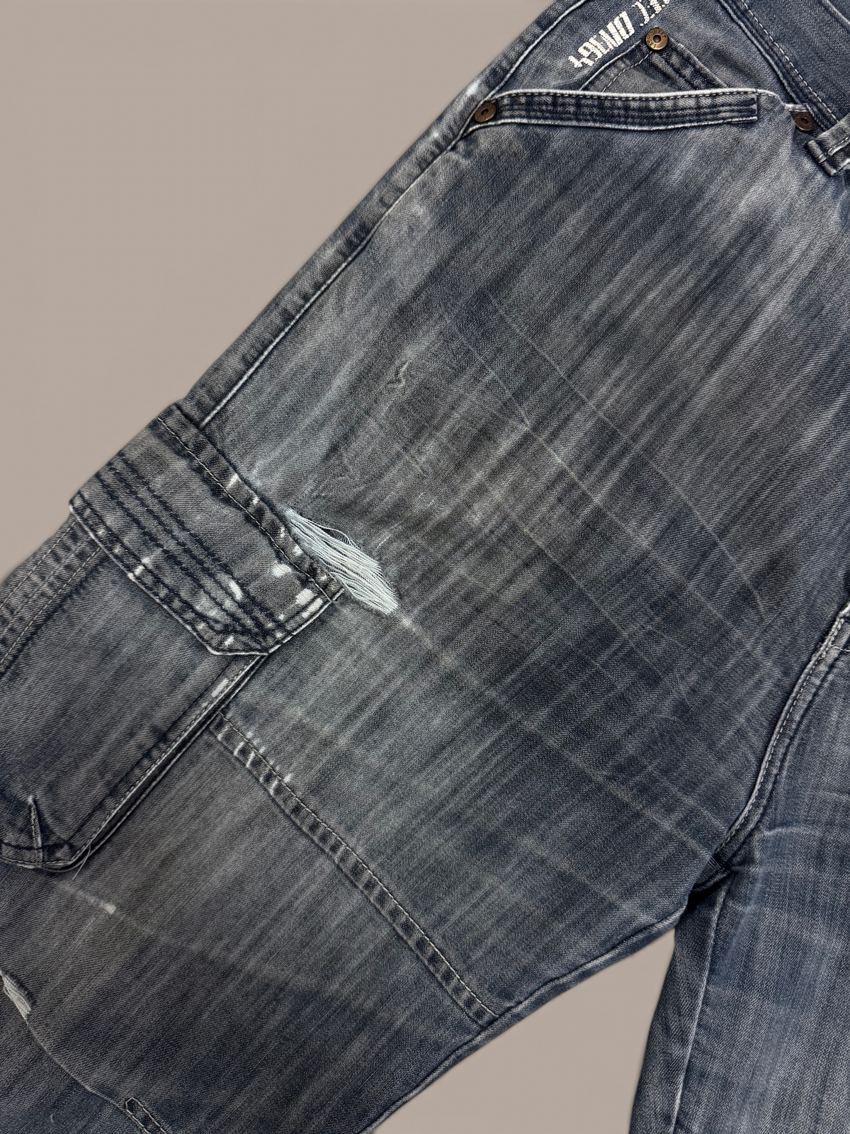 easy street mens denim cargo jorts
