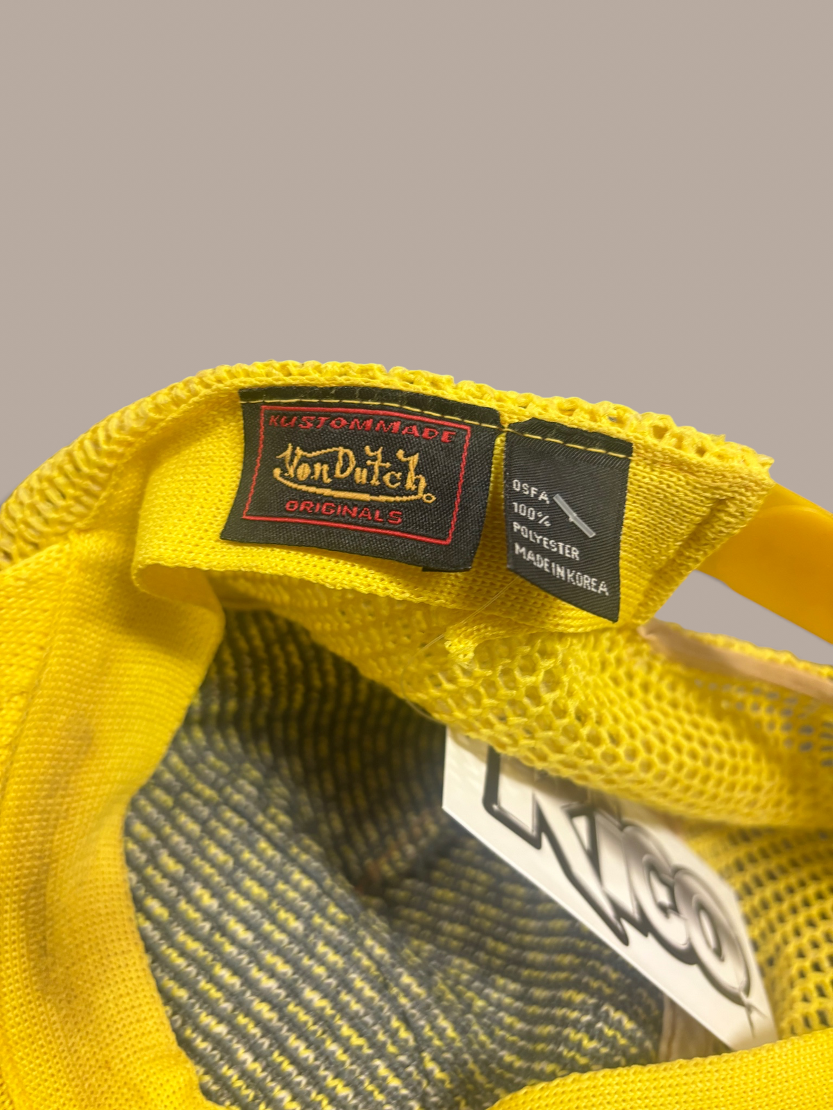 von dutch cap yellow knitted style trucker
