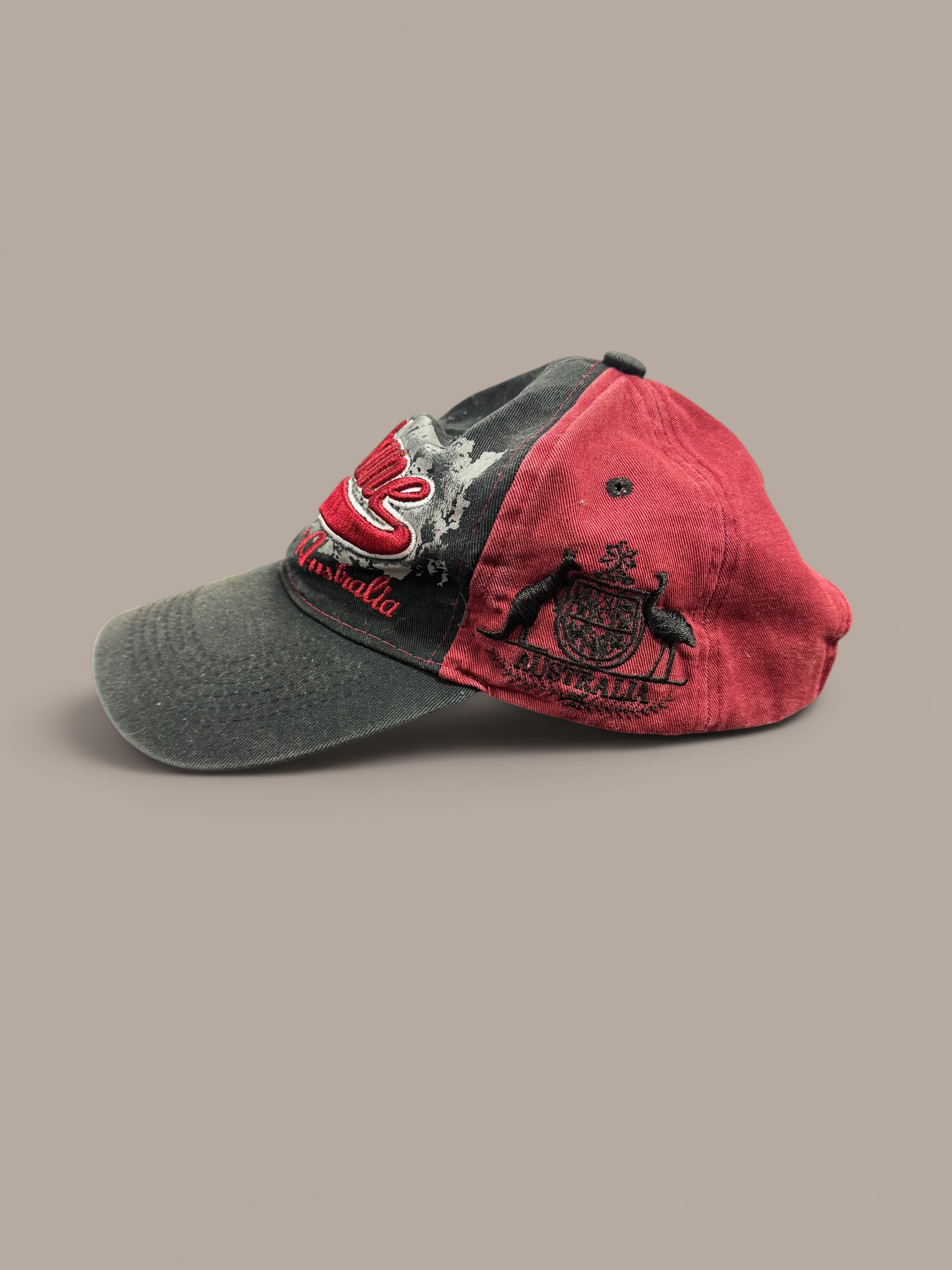 bloxley vintage red and grey brisbane cap