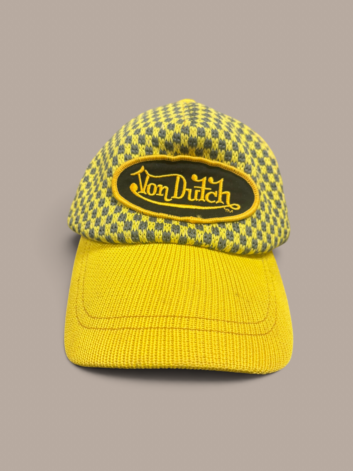 von dutch cap yellow knitted style trucker