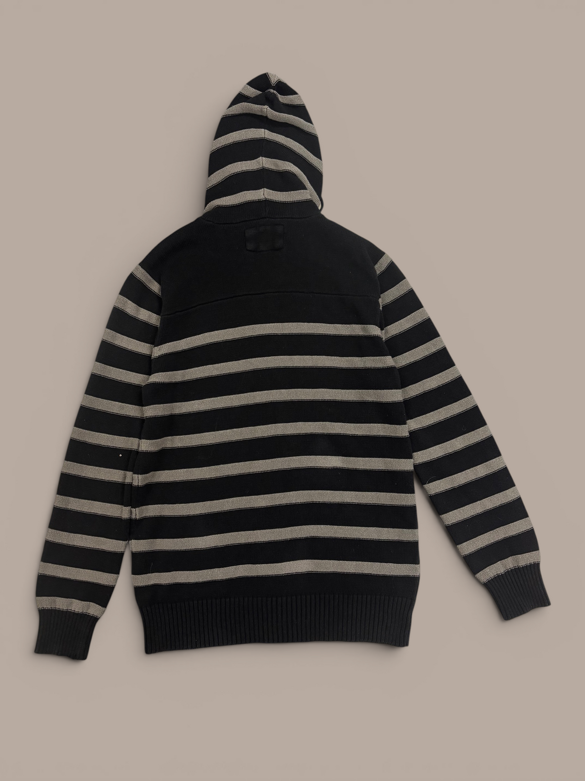 hurly black and grey striped zip