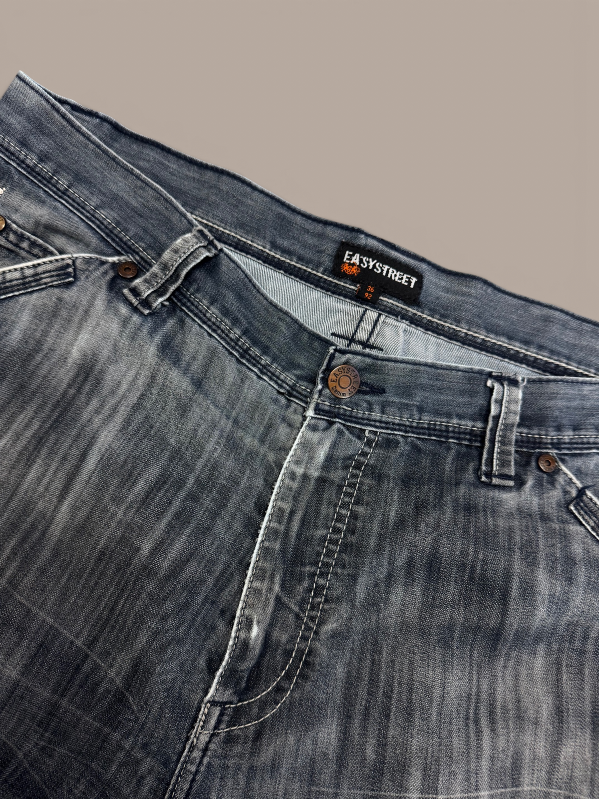 easy street mens denim cargo jorts