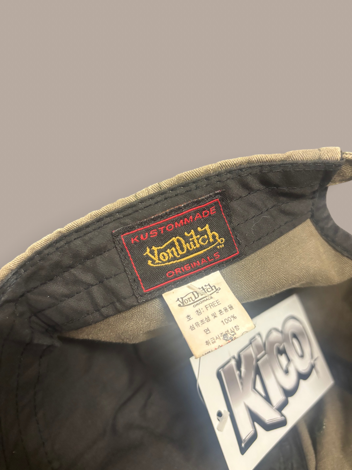von dutch cap light sage with front graphics