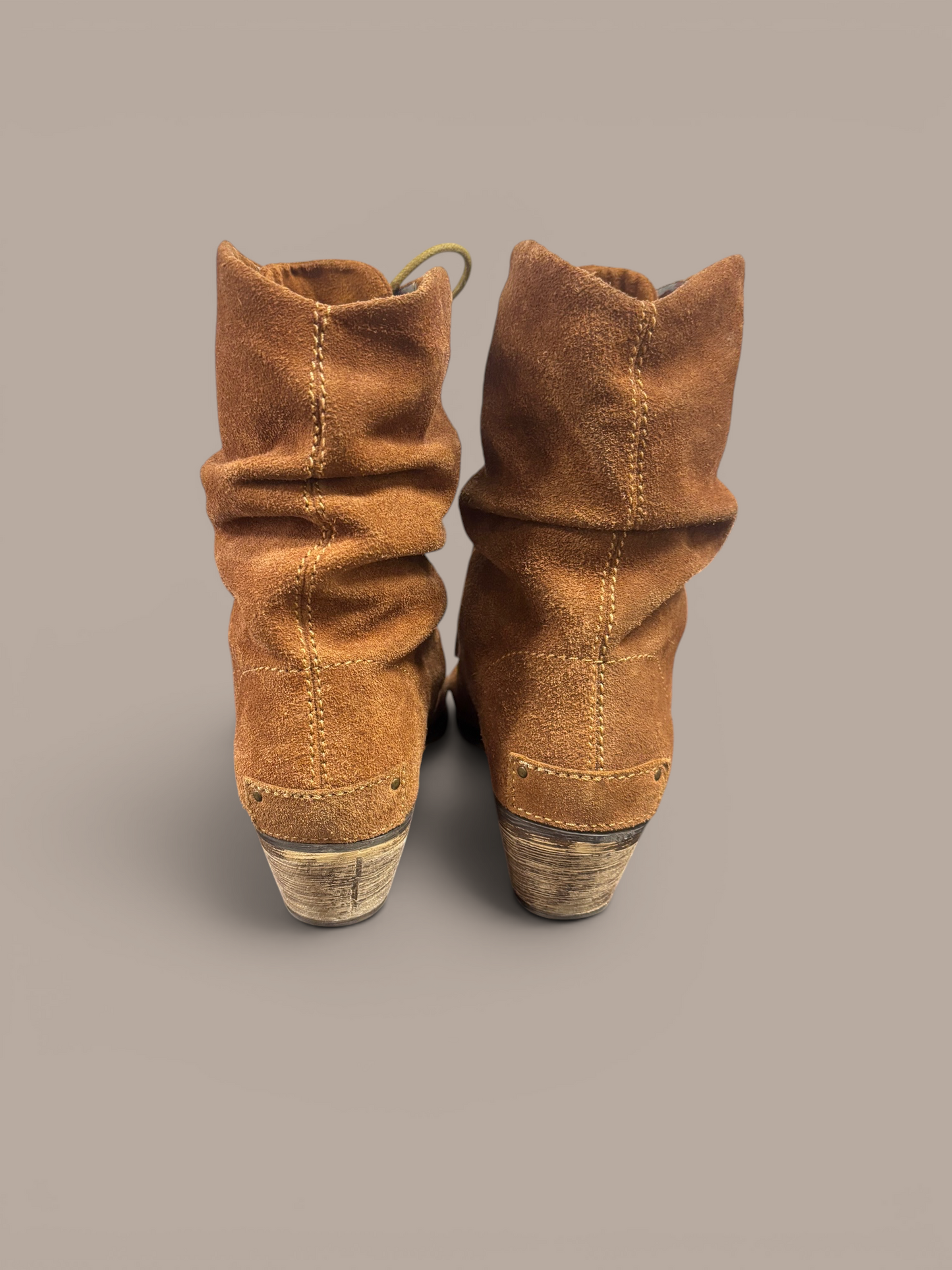 vintage suede leather boots