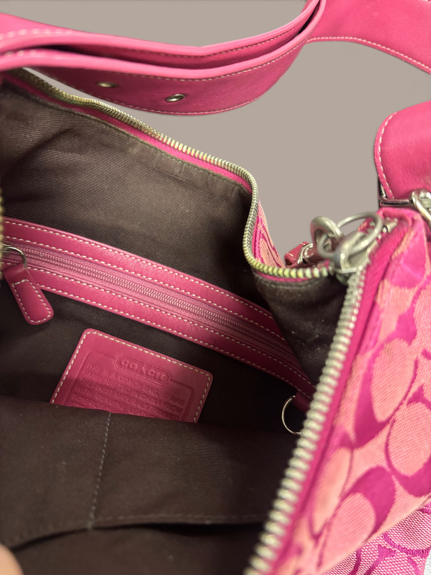 rare colour way pink coach bag