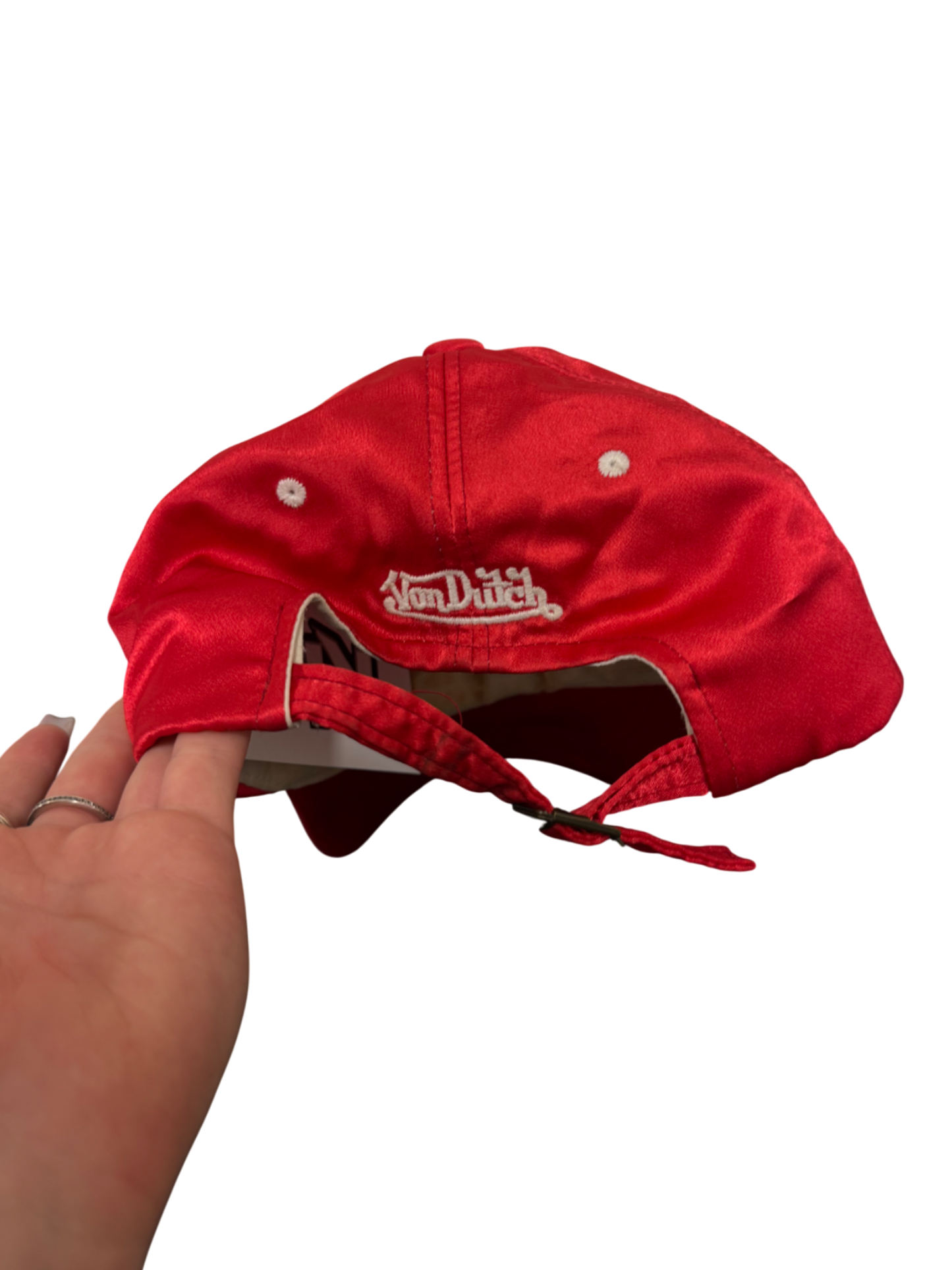 Red Satin Vintage Von Dutch Hat