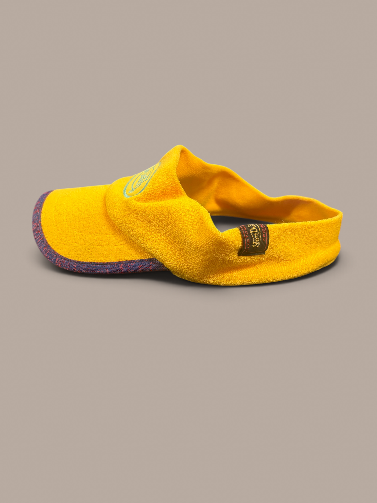von dutch tennis cap yellow with purple and red rim outline