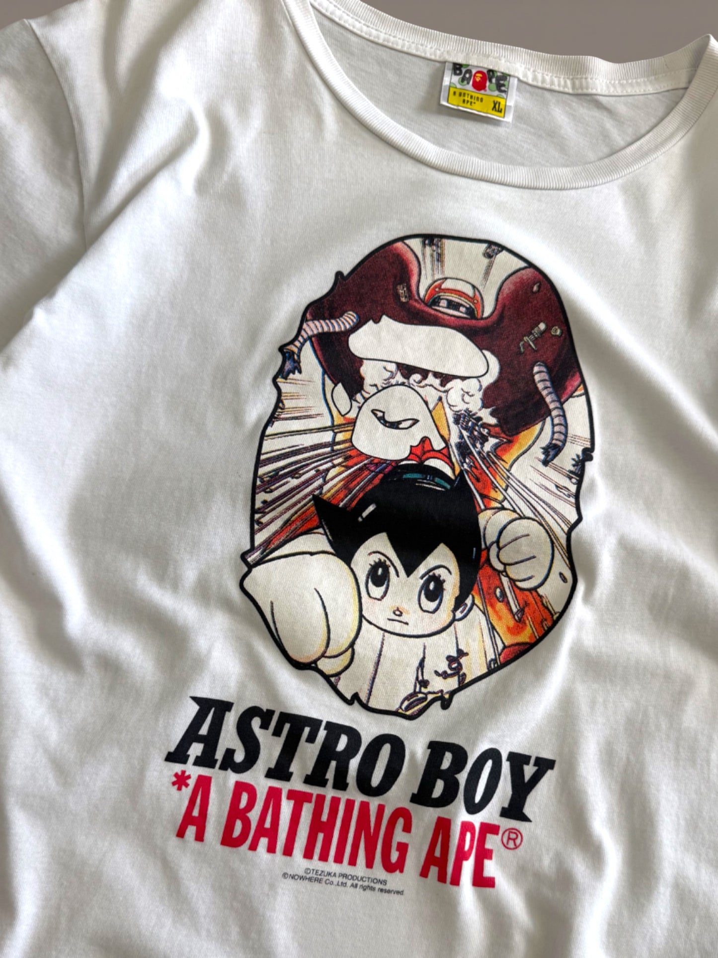 RARE Astro Boy X A Bathing Ape White Mens Shirt