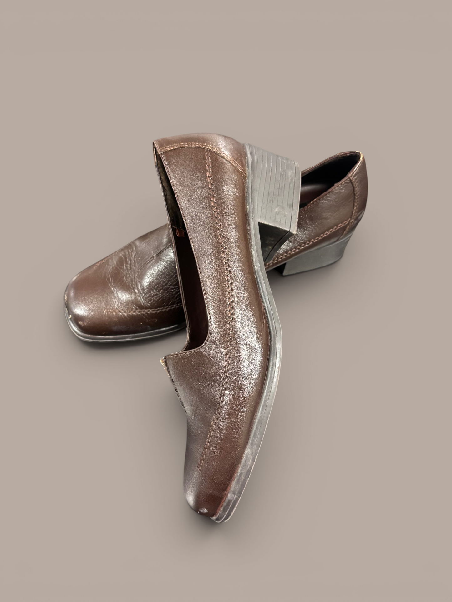 Cattivo leather loafers brown with heel
